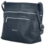 Stylová dámská koženková crossbody kabelka Olbba, tmavě modrá