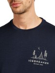 Pánské merino triko s krátkým rukávem ICEBREAKER Mens 150 Tech Lite SS Tee Peaceful Pass, Midnight Navy velikost: L