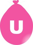 Balónek písmeno U růžové balonky.cz Balónek písmeno U růžové balonky.cz