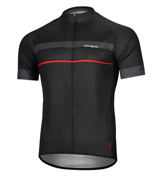Pánský cyklistický dres DREAM 3.0, černá/červená, velikost XXL (elastický materiál SuperDryntex, přední dlouhý zip)