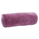MADAM STOLTZ Sametový polštář válec Lilac, růžová barva, fialová barva, textil