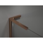 MEXEN/S - Velar L sprchový kout, posuvné dveře 100 x 75, transparent, růžové zlato 871-100-075-03-60