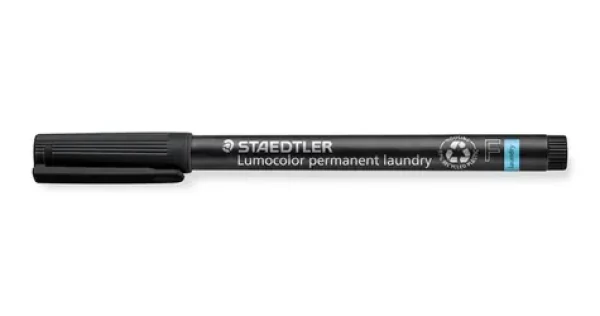 Staedtler Lumocolor F černá / Popisovač na textil / permanentní / vodě odolný / stopa 0,6 mm (319 LM F-9)