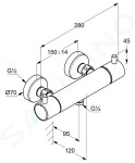 KLUDI - Bozz Termostatická sprchová baterie, matná bílá 352035338