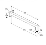 KLUDI - A-Qa Sprchové rameno, 40 cm, chrom 6654405-00