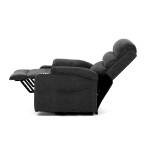 Polohovací křeslo, elektrické kabelové ovládání, šedá, látka, TV-S8348 GREY2