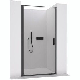 CERANO Sprchové otočné dveře Porte L/P - 8 mm - černá matná, transparentní sklo - 80x195 cm