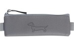 Penál etue mini s gumou na diář Sausage Dog dark gray 20x4cm
