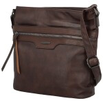 Trendy dámská koženková crossbody kabelka Hazel, coffee