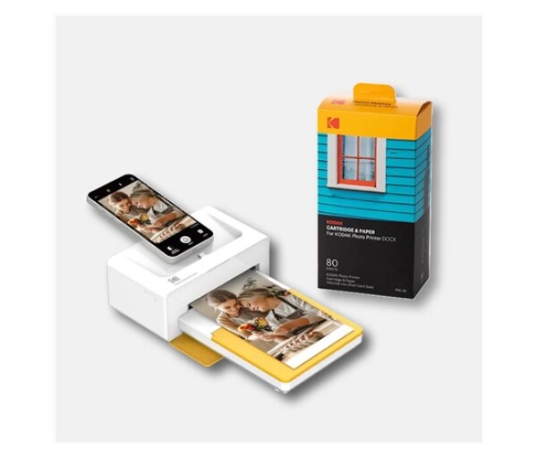 KODAK stolní fototiskárna Dock Plus Retro PD460 žlutá EDF_428995