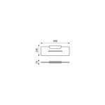 Nimco IXI chrom police plexiglass matná 50 cm NK X350-26 NK X450-26