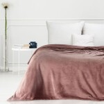 Plyšová deka s reliéfním vzorem starorůžová Šířka: 150 cm | Délka: 200 cm