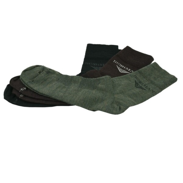 Bushman Ponožky Wool set, černé, hnědé, zelené 36-38