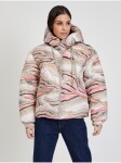 Růžovo-béžová dámská vzorovaná zimní prošívaná bunda Tom Tailor Dámské