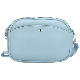 Trendy dámská koženková crossbody kabelka Willa, světle modrá