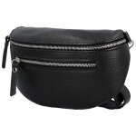 Trendy dámská kožená kabelko-ledvinka Arwel, černá