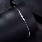 Stříbrný náramek Ailana MOISSANITE + CERTIFIKÁT, Stříbrná 40 cm + 5 cm (prodloužení)