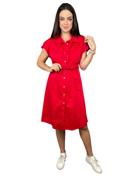 HOSH Košilové šaty Luma Velikost: UNI, Barva: Červená