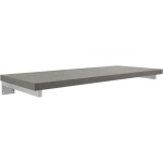 CERANO Deska pod umyvadlo Navira Pro + 2 skryté konzole - betonově šedá - 60x46x3,6 cm