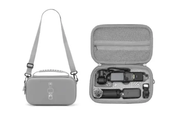 DJI Osmo Pocket 4P šedé / Pouzdro / nylon, EVA / ramenní popruh