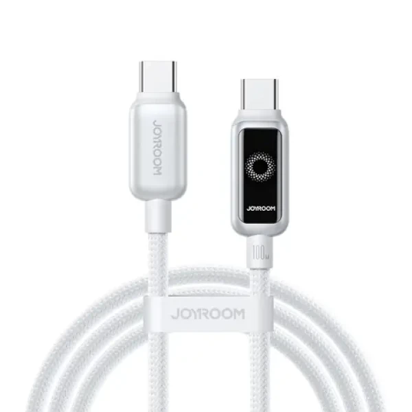 Joyroom S-A55 StarFlight Nabíjecí kabel USB-C (M) - USB-C (M) 100W 1.2m bílá (6956116767877)