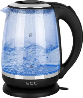ECG RK 2080 Glass černá / rychlovarná konvice / 2200W / 2 L / sklo a nerez (100000670389)