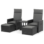 Zahradní set 1+2, polyratan, šedá, AZS-L2665 GREY