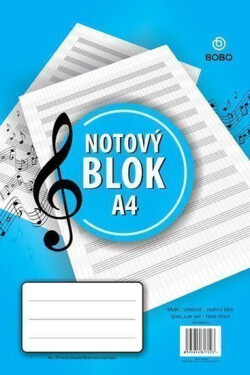 Notový A4, 25 listů