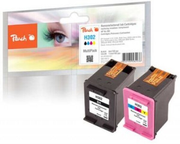 Peach Remanufactured MultiPack HP302 alternativní cartridge / OfficeJet 3830 / 5+8 ml / MultiPack (0F319615)