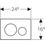 GEBERIT Ovládací tlačítko 115.889.SN.1