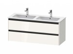 DURAVIT - Ketho.2 Umyvadlová skříňka 55x128x48 cm, 2 zásuvky, lesklá bílá K25266022220000
