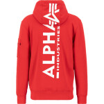 Alpha Industries Mikina Back Print Hoody speed red S