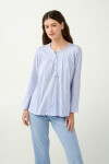 Vamp - Klasické těhotenské pyžamo 21381 - Vamp blue bel air 3xl