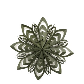Chic Antique Závěsná svítící hvězda Olive 45 cm, zelená barva