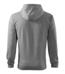 Trendy Zipper mikina pánská tmavě šedý melír S