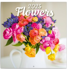 Kalendář 2025 poznámkový: Květiny, 30 30 cm
