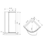 KERRA - Sprchový kout s vaničkou Splash 90 (černý) 5907548123527