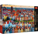 Puzzle Premium 1000 dílků - Pohled na Gdaňsk, Polsko