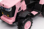 Mamido Dětský elektrický traktor s vlečkou 12V 7Ah růžový