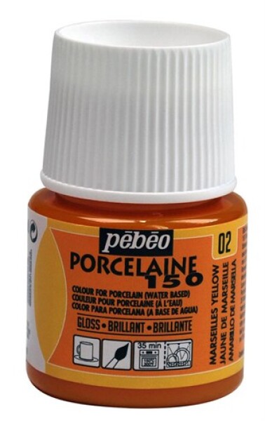 Pébéo Barva na porcelán a sklo Porcelaine 150 45 ml - žlutá 02