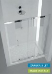 FORTE - Sprchové dveře MAYA (matné sklo) - Barva rámu - Bílá, Rozměr A - 140, Směr zavírání - Univerzální Levé / Pravé, Výplň - Acidato bezpečnostní sklo - 6 mm BLATYP