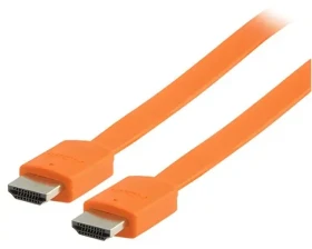 Valueline Plochý HDMI kabel oranžová / HDMI kabel / HDMI 1.4 / 3D/4K / 2 m (VLMP34010O2.00)