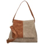 Trendy dámská koženková kabelka na rameno Lydia, béžovo-hnědá