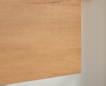 CERANO - Koupelnová skříňka Velora - dub medový, úchytka černá + deska pod umyvadlo Navira Slim - 18 mm + konzole černá - 140x54,8x46,5 CER-668084