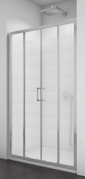 SanSwiss TOPS4 1600 01 30 Sprchové dveře dvoudílné 160 cm, matný elox/mastercarré