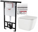 ALCA Předstěnový instalační systém s chromovým tlačítkem M1721 + WC INVENA PAROS + SEDÁTKO AM102/1120 M1721 RO1