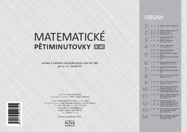 Matematické pětiminutovky díl