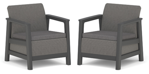 KETER SCANDI LINEA DUO SET - Mountain Grey/Grafit