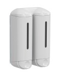 SAPHO - SHOWER MEDIUM dvojitý dávkovač tekutého mýdla, 2x250ml, bílá A94801