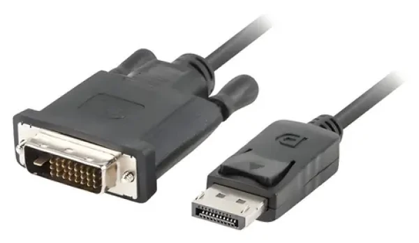 Lanberg DisplayPort-DVI kabel černá / Kabel / DisplayPort(M) - DVI-D(M) 24+1 / 1,8 m / Full HD (CA-DPDV-10CU-0018-BK)